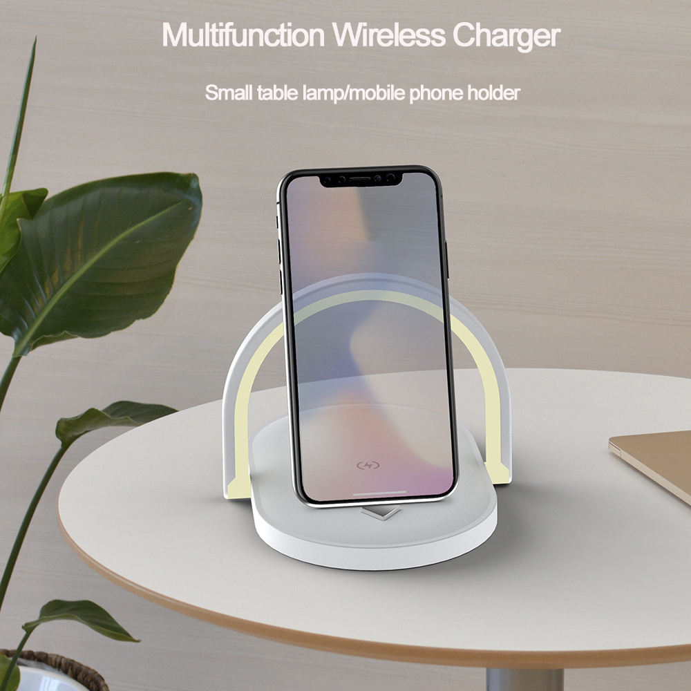 3-in-1 15W Wireless Charger Lamp with Phone Stand and Night Light eprolo