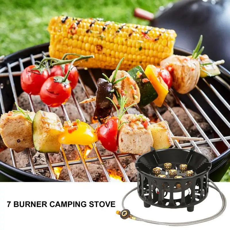 7-Core 16800W Windproof Camping Stove Portable High-Power Gas Burner eprolo