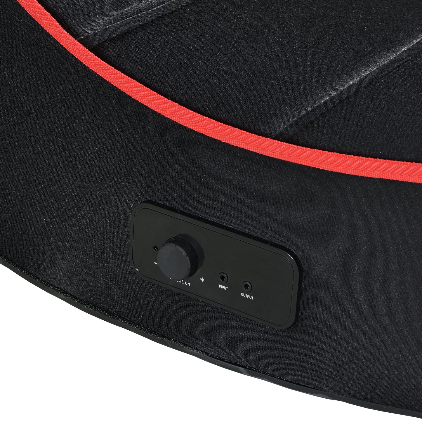 Foldable Gaming Chair w/ Bluetooth Speakers, Black/Red, Compatible w/ Consoles eprolo
