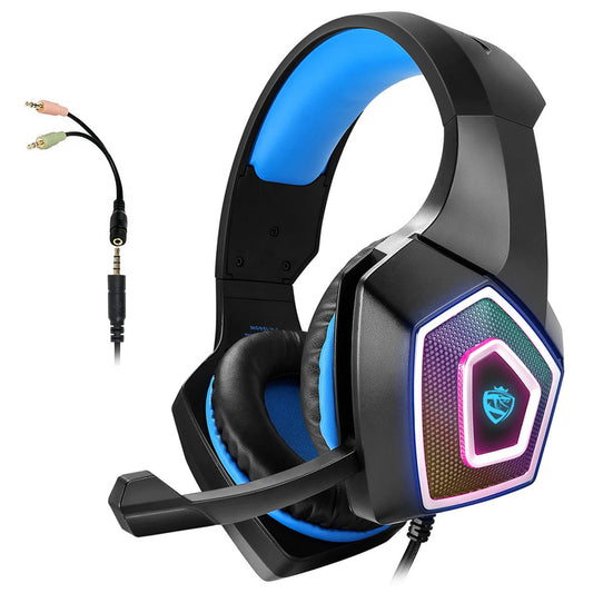Arkartech V1 Wired RGB Gaming Headset with Mic, USB + 3.5mm Compatibility eprolo