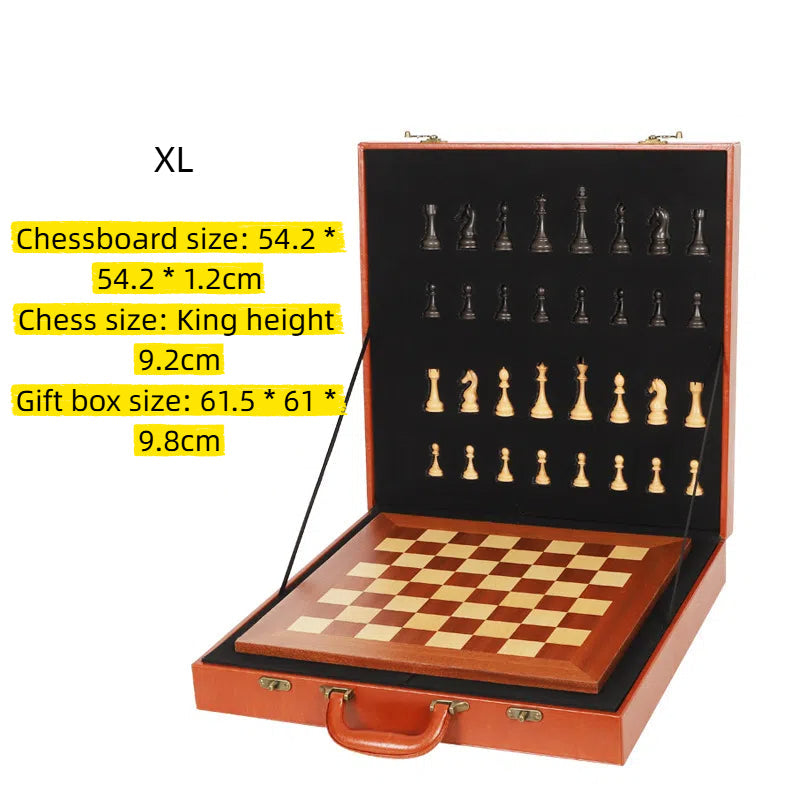 Luxury Wooden Chess Set with Resin Pieces – Premium Adult Chessboard eprolo