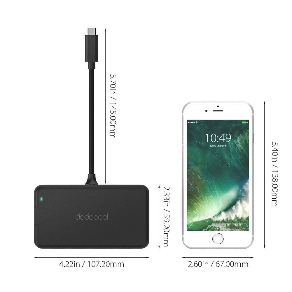 dodocool 6-in-1 USB-C Hub with Power Delivery, Ethernet, 4K HD eprolo