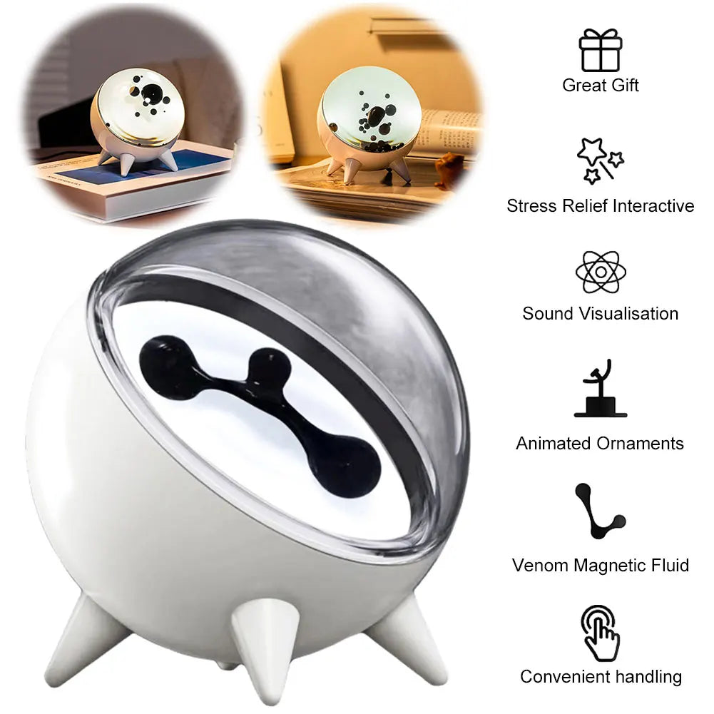 Ferrofluid Music Rhythm Lamp, Magnetic Liquid Sound Sensitive Dancing Display Desk Decor eprolo