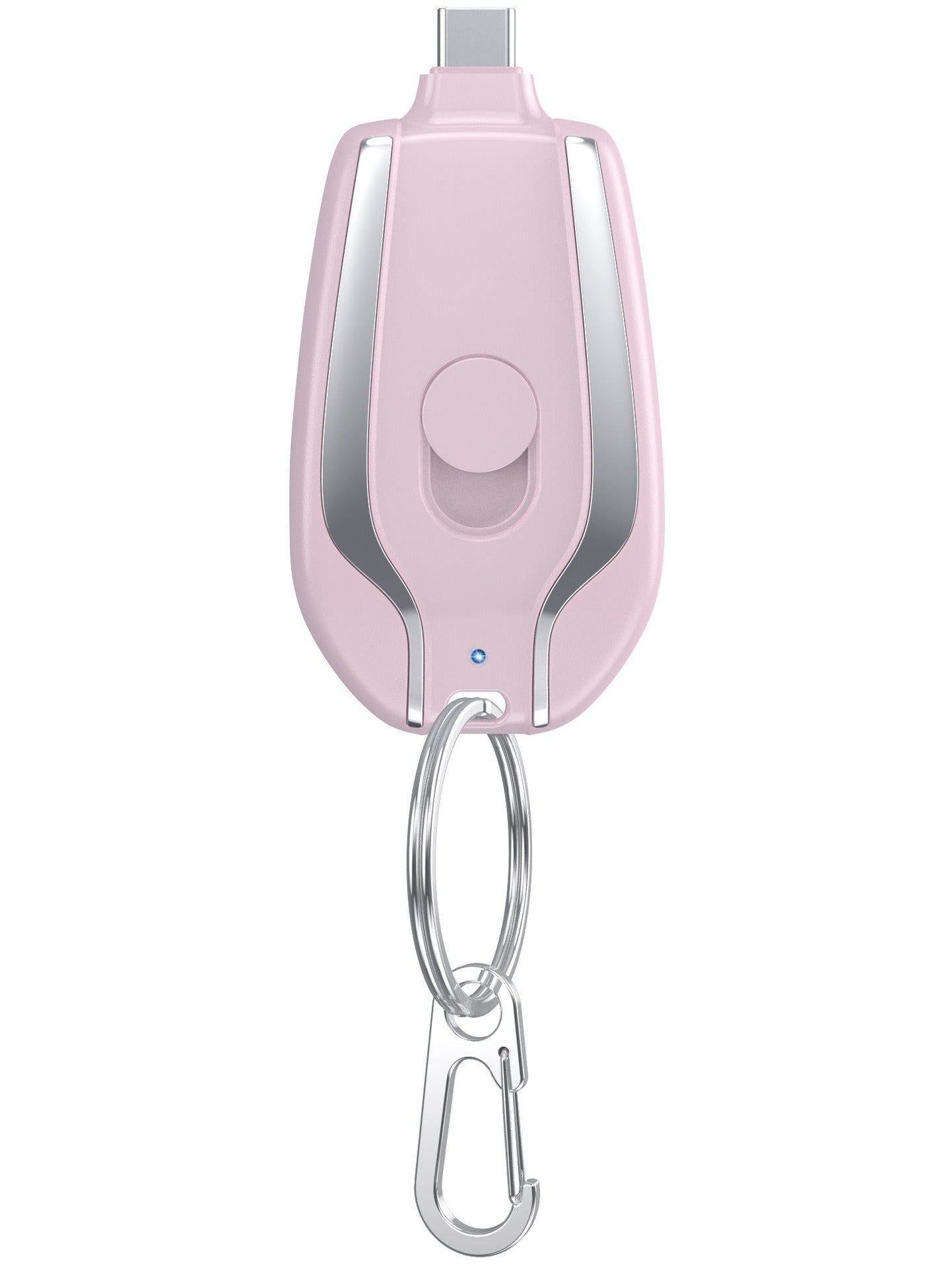 Mini Keychain Wireless Power Bank 1200mAh Portable Emergency Charger Pink/Black eprolo