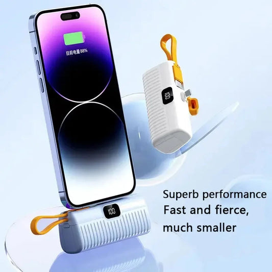 Mini 3000mAh/5000mAh Power Bank Built-in Cable for iPhone & Type-C Devices eprolo