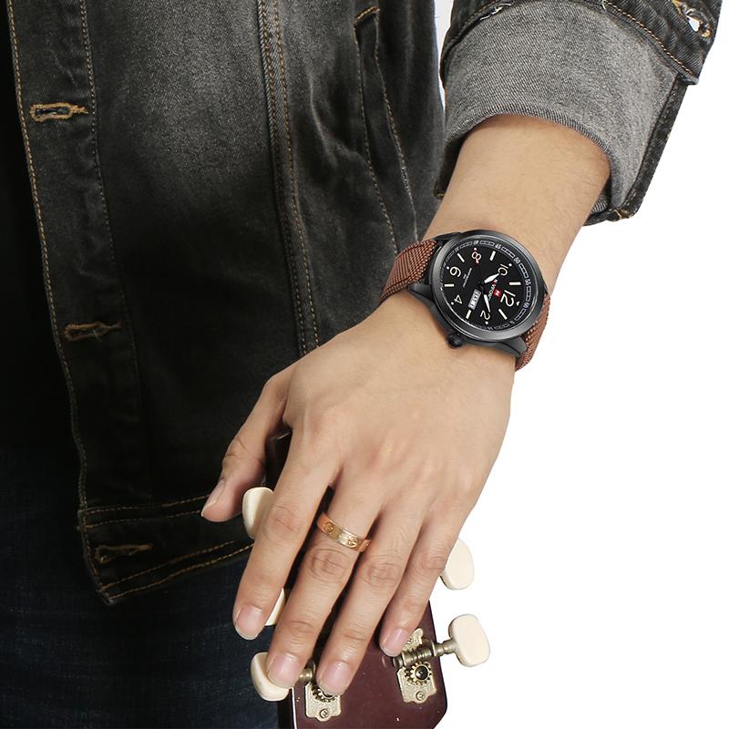 NAVIFORCE NF9101 Military Sport Watch with Date Display Nylon Strap