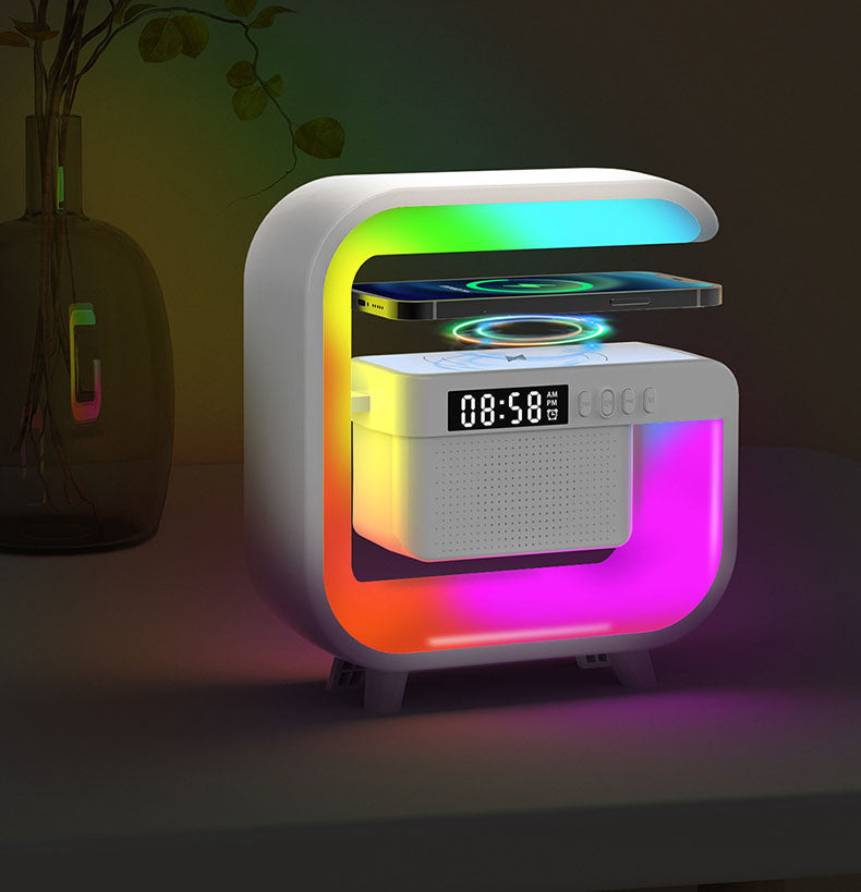 G3 Mini Bluetooth Speaker: Wireless Charger, RGB Night Light, Alarm Clock eprolo