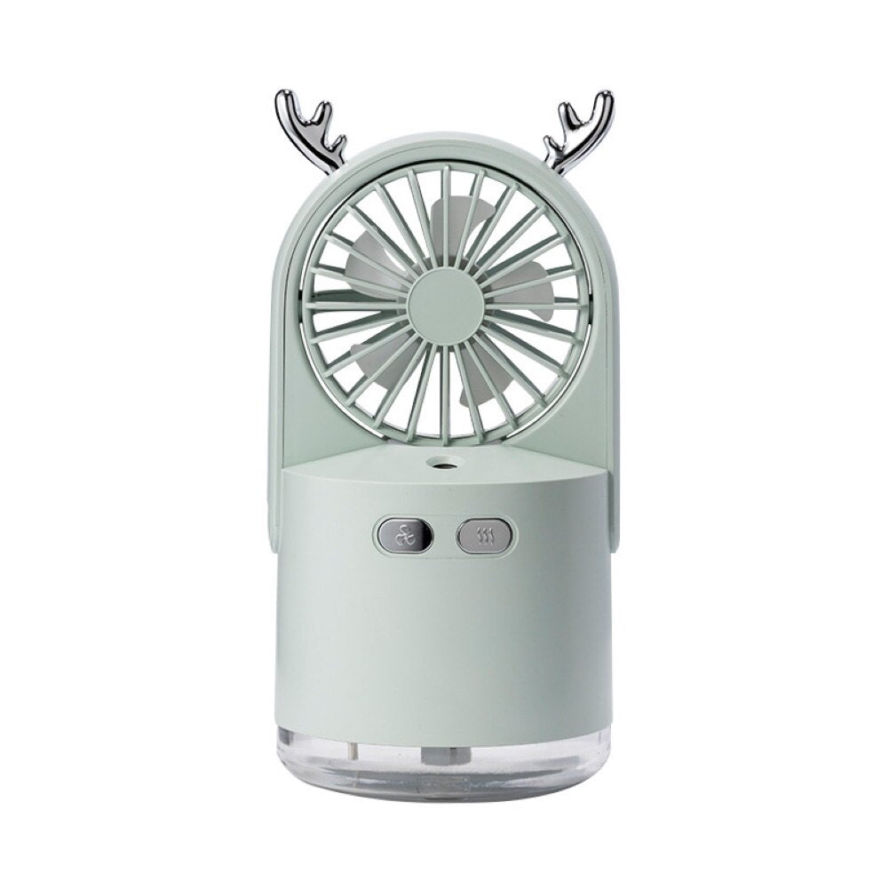 3-in-1 Deer USB Rechargeable LED Desktop Air Humidifier Cooling Fan with 3 Speeds eprolo