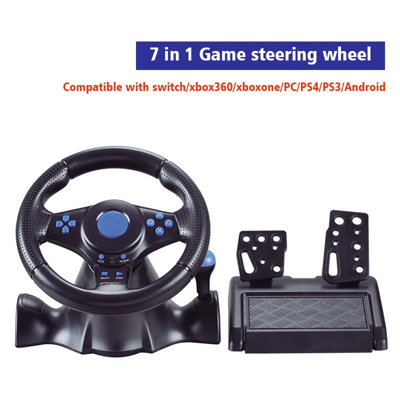 7-in-1 Multi-Platform Racing Wheel with Pedals, Compatible with PS4/PS3/Xbox/Switch eprolo