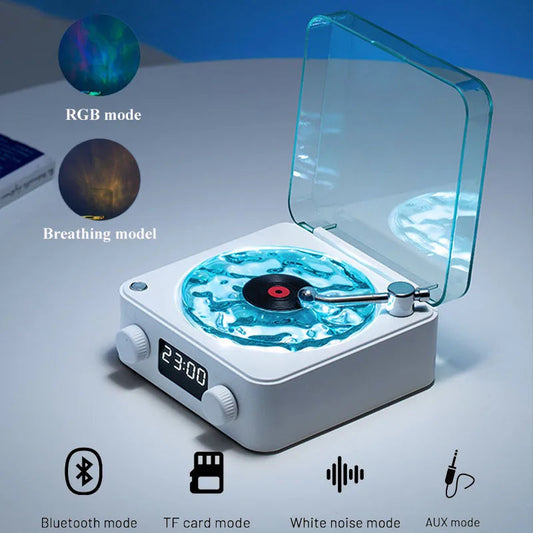 Mini Retro White Noise Bluetooth Speaker Sleep Aid Subwoofer RGB Light TF Card Portable eprolo