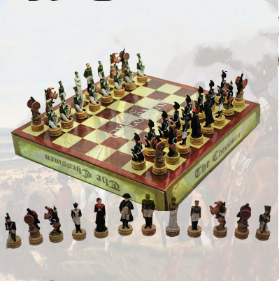 Luxury Resin Movie-Themed Chess Set with Leather Board – Hand-Painted eprolo