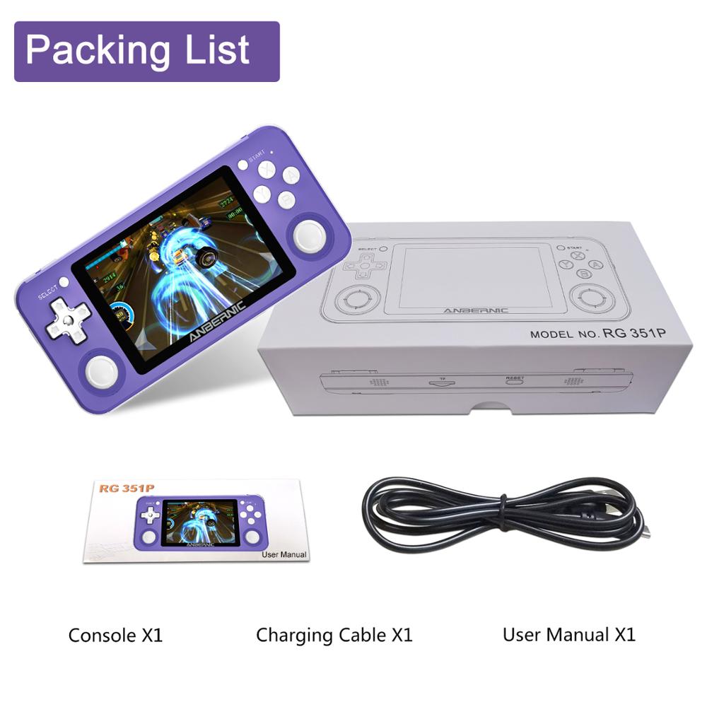ANBERNIC RG351P Retro Game Console - 64GB Preloaded, 3.5" IPS Screen, Portable Handheld eprolo