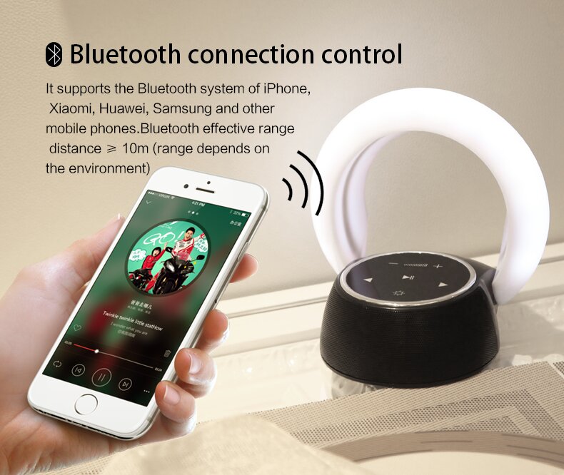 DeamAK-1 Moonlight Bay Bluetooth Speaker Lamp, Touch Control Dimmable Night Light eprolo