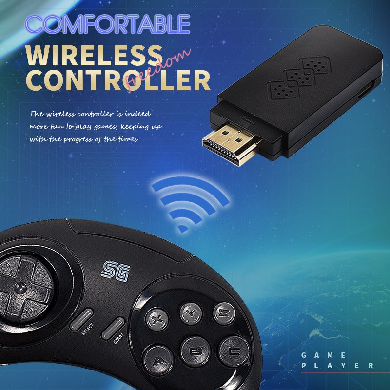 Y2 SG Wireless Mini Game Console w/ 2 Controllers, 16-bit Retro MD SEGA & FC Games HDMI HD TV Gaming eprolo