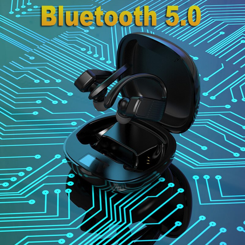T11 LED Display Bluetooth Earphones - Wireless 8D Stereo, IPX5 Waterproof, 800mAh Charging Case eprolo