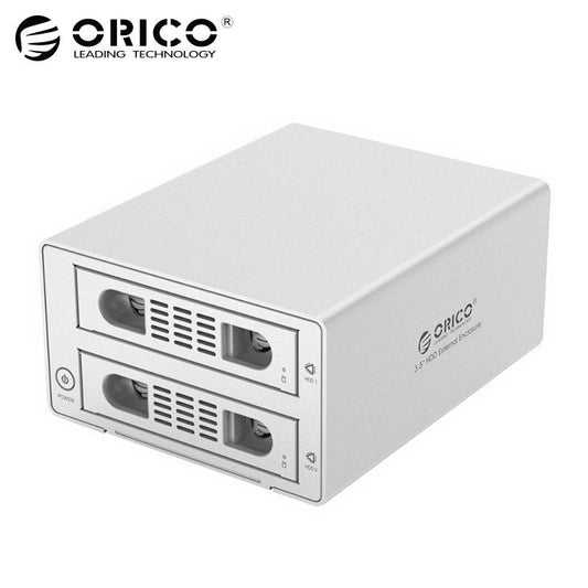 ORICO 3.5″ Dual‑Bay RAID HDD Enclosure USB 3.0 & eSATA, Up to 16 TB eprolo