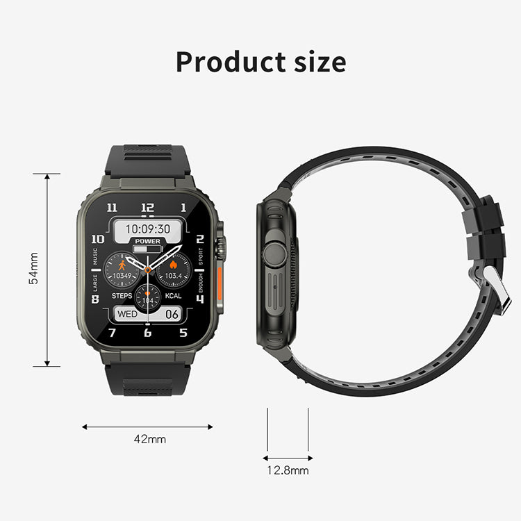 A70 Smartwatch 1.96" Touchscreen IP68 Bluetooth Call Fitness Tracker Heart Rate eprolo