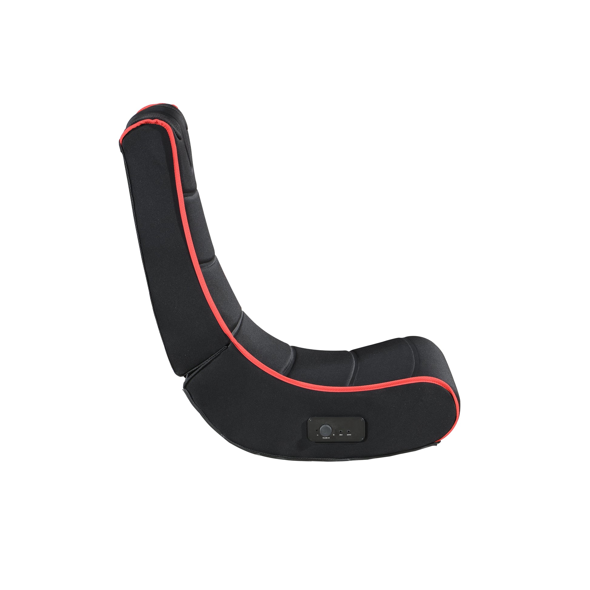 Foldable Gaming Chair w/ Bluetooth Speakers, Black/Red, Compatible w/ Consoles eprolo
