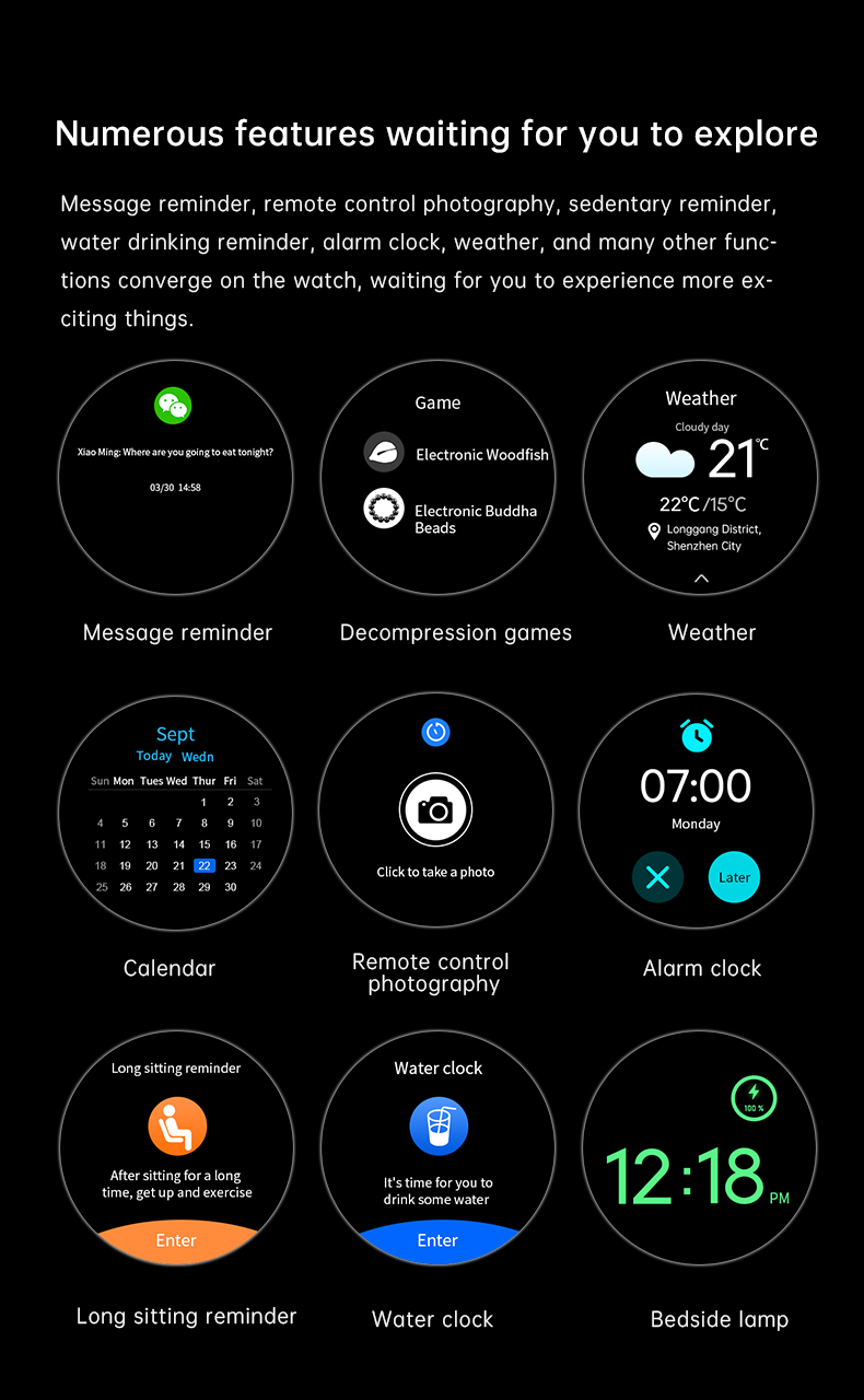 GS Watch 4 Smart Bracelet, Full‑Circle AMOLED, NFC, Health & Bluetooth Calls eprolo