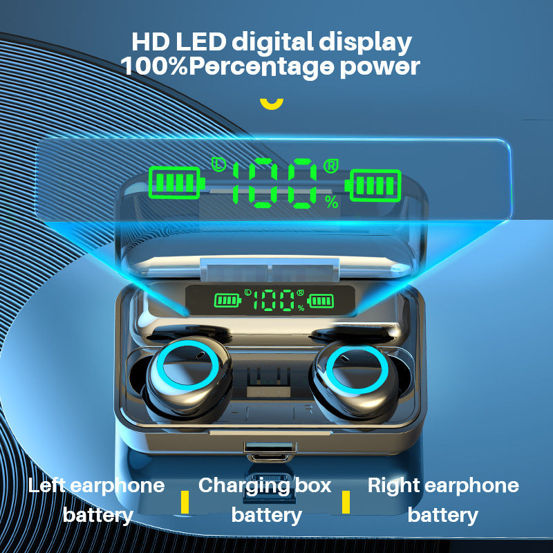 F9 Wireless TWS Bluetooth 5.1 Earbuds LED Display Power Bank Touch Control IPX7 eprolo