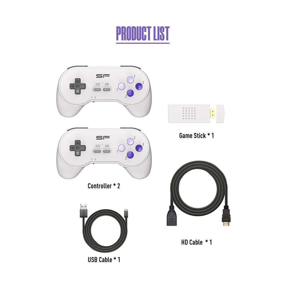 Y2 SFC Classic Retro Gaming Console, Wireless SNES Mini, HD HDMI, 2000+ Games, 2-Player Support eprolo
