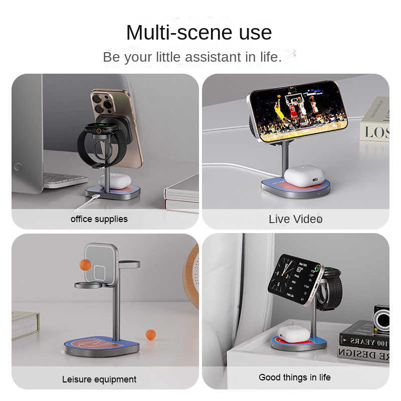 KUXIU X85 3-in-1 Magnetic Wireless Charger for Phone, Watch & Headphones - Fast Charging eprolo