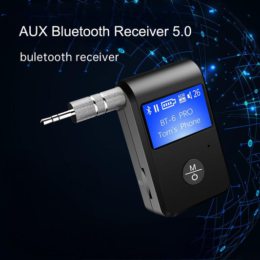 BT‑6 PRO Car & Home Bluetooth 5.0 Adapter AUX Receiver LCD Display eprolo