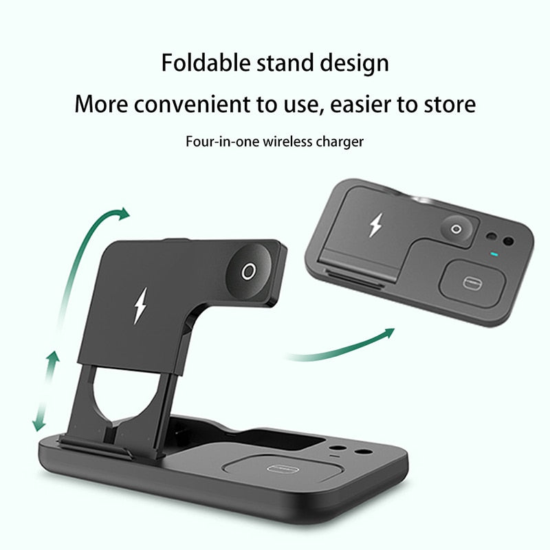 15W 4‑in‑1 Fast Wireless Charger Dock for iPhone Watch AirPods Pencil eprolo