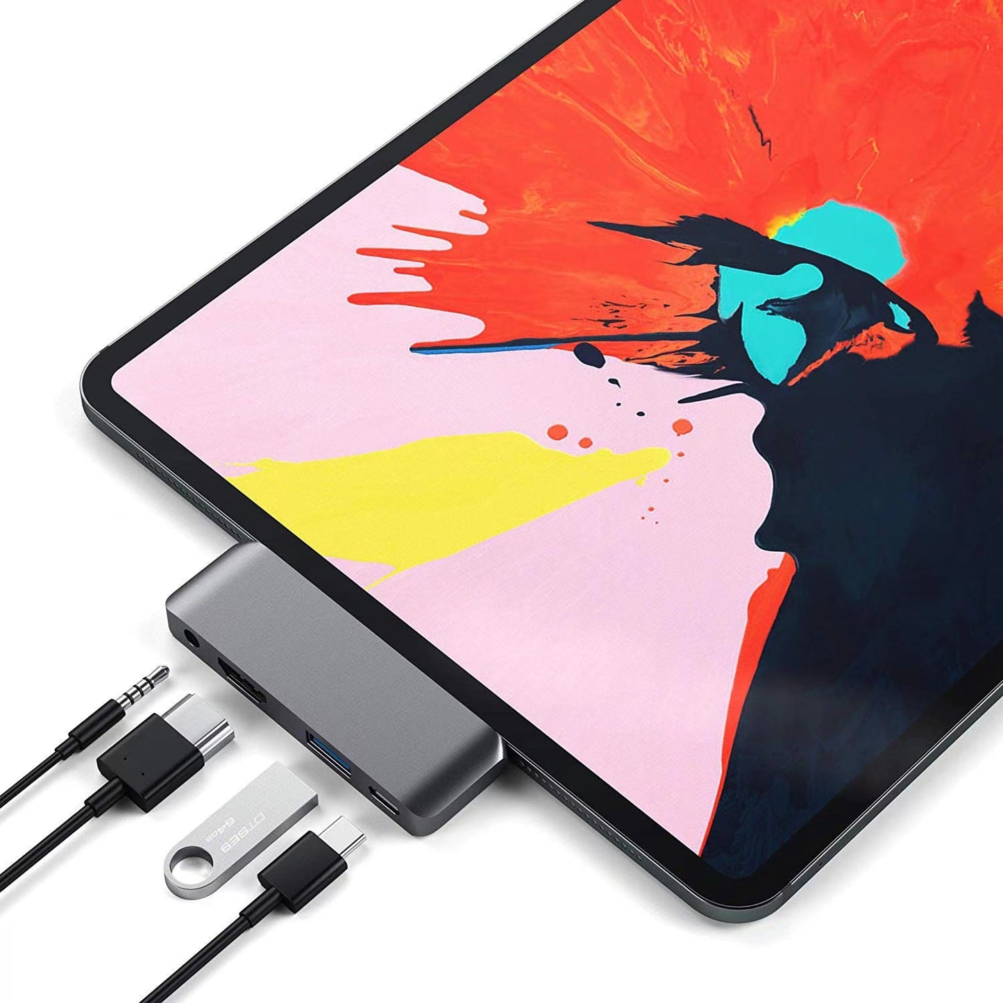 Type-C 4-in-1 Mobile Pro Hub: 4K HDMI, USB-C PD, USB-A, Audio Jack Adapter eprolo