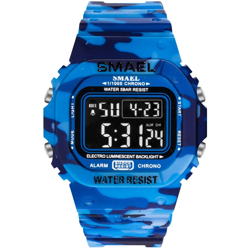 SMAEL 1801 Digital Sports Watch for Men - Military Waterproof LED Stopwatch eprolo