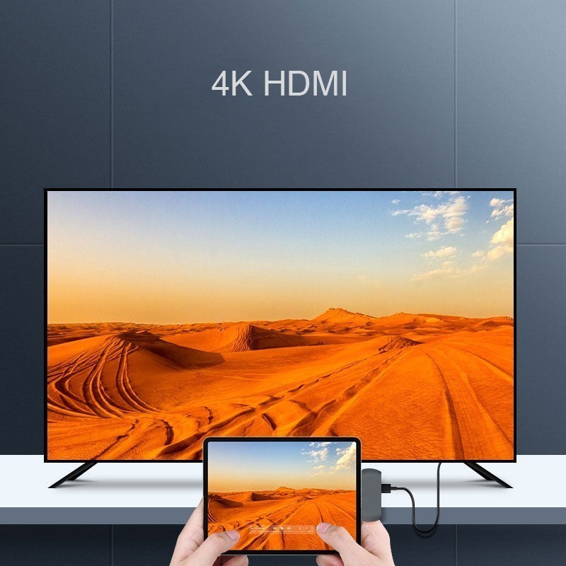 Type-C 4-in-1 Mobile Pro Hub: 4K HDMI, USB-C PD, USB-A, Audio Jack Adapter eprolo