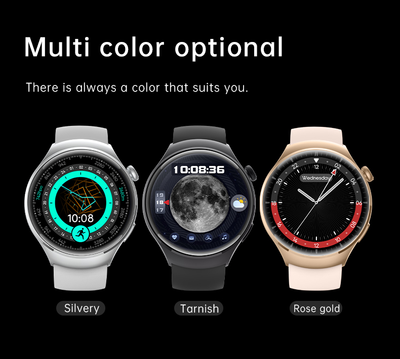 GS Watch 4 Smart Bracelet, Full‑Circle AMOLED, NFC, Health & Bluetooth Calls eprolo