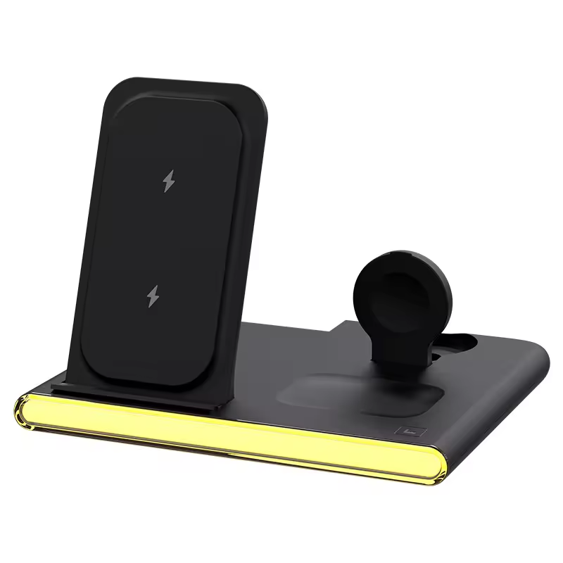 4-in-1 Wireless Charging Station, 3-in-1 15W Magnetic Charger for iPhone Samsung with Night Light eprolo