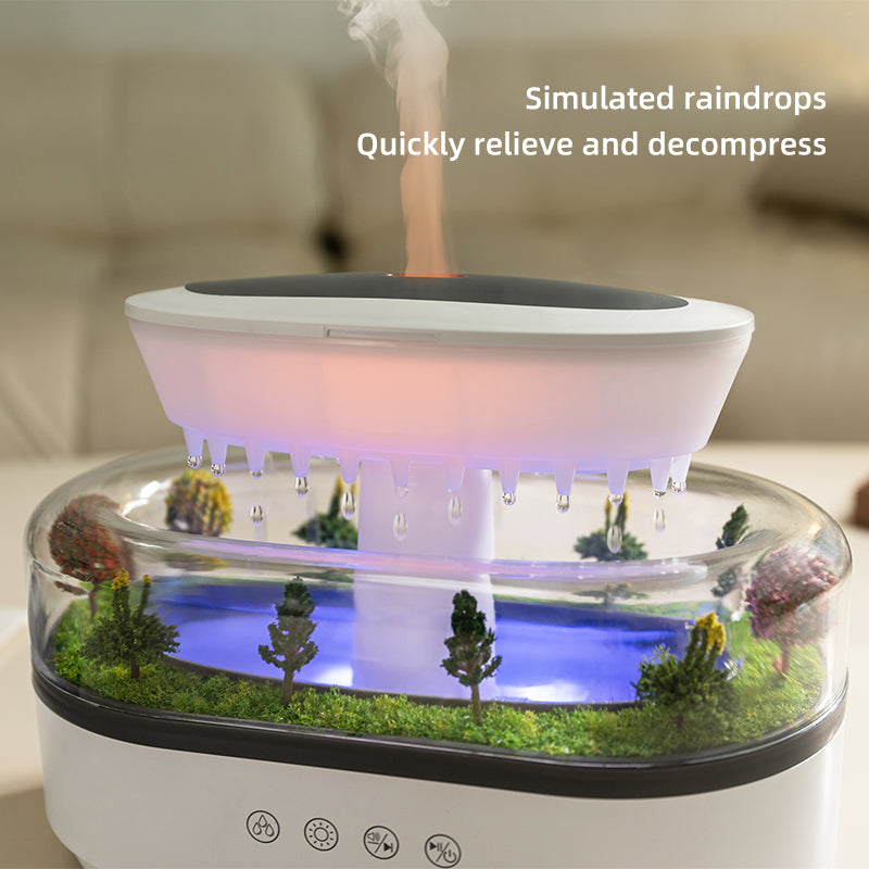 Smart Raindrop Cool-Mist Aroma Diffuser Humidifier with Sound & LED eprolo