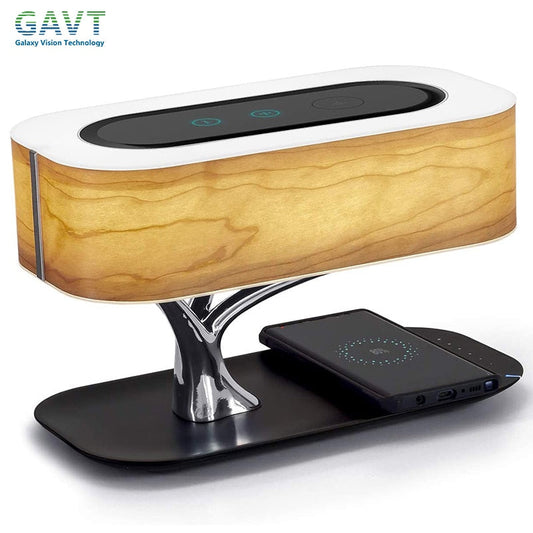 DSLB04 LED Tree Lamp with Bluetooth Speaker & Qi Wireless Charger Modern eprolo