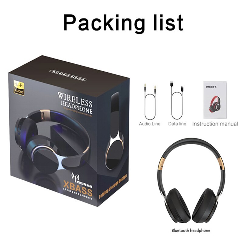 Tourya T7 Bluetooth 5.0 Headphones Fast Charging Shocking Bass Foldable Design eprolo