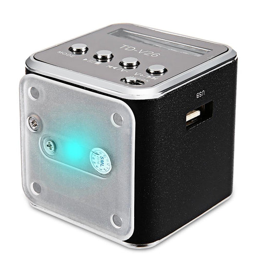 TD-V26 Mini FM Radio MP3 Digital Speaker USB TF AUX LCD Display Portable eprolo