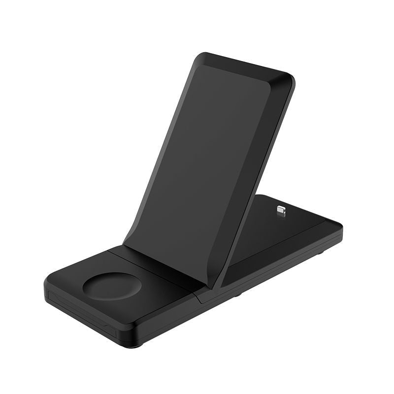 H6 3-in-1 Wireless Charger - 15W Fast Charging for iPhone, iWatch, AirPods - Foldable Stand (Black/White) eprolo