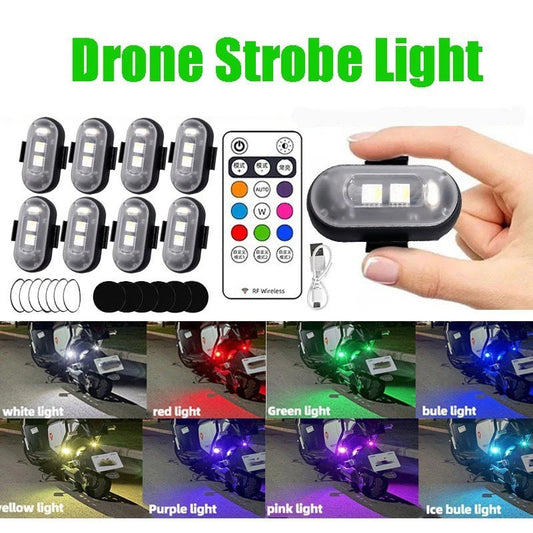 Drone Strobe Light with Wireless Remote - 14 Color Options, Velcro/Magnetic, 60H Endurance eprolo