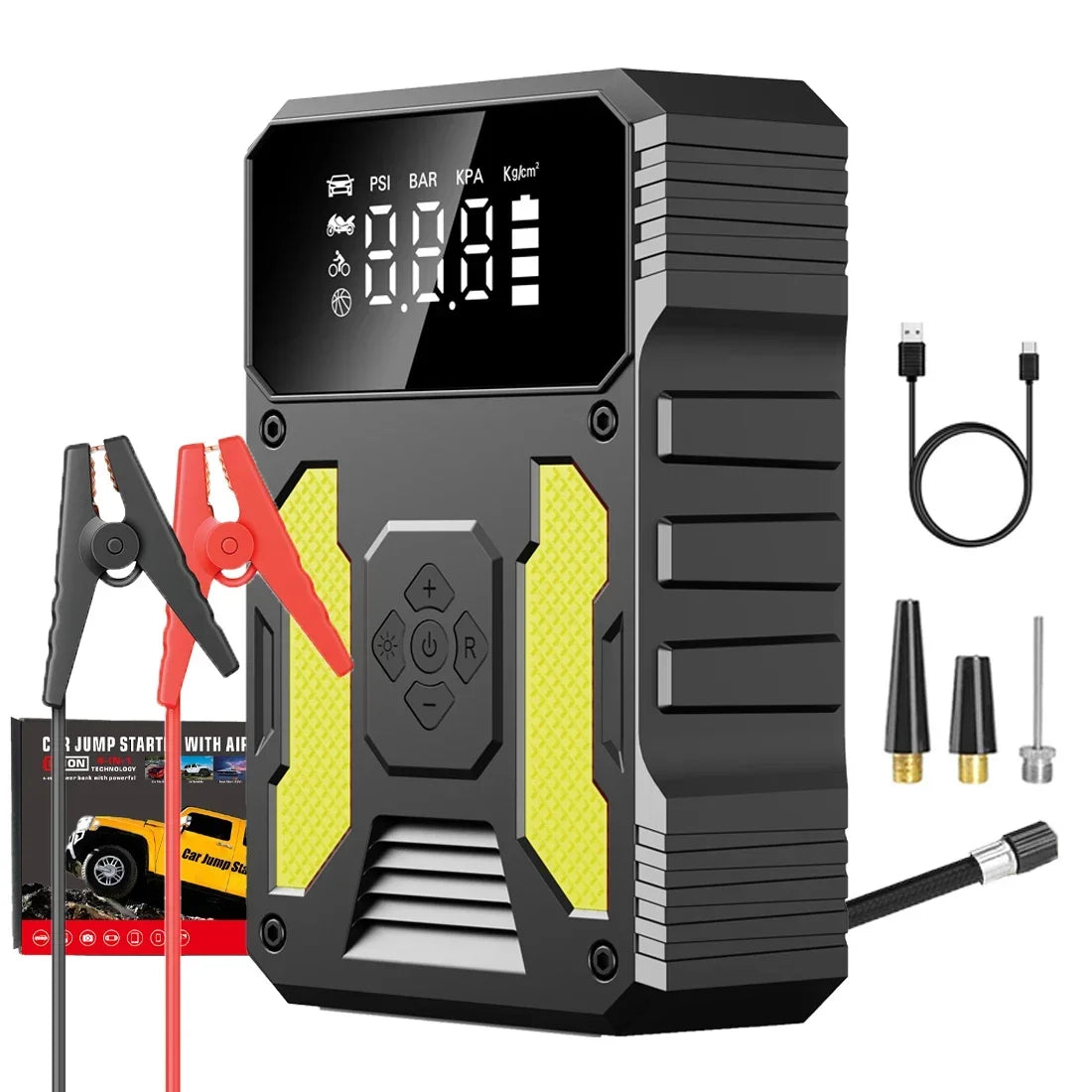 A22 Car Jump Starter with Air Compressor, Power Bank, 12V Battery Booster eprolo