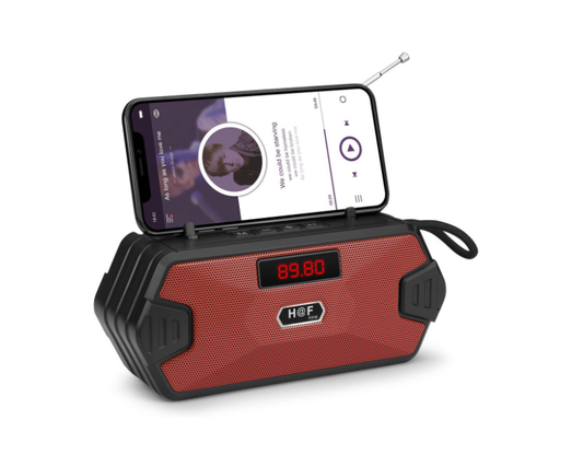 H@F HF-F216 Portable Bluetooth Speaker 5W Wireless Bass FM Radio Phone Holder eprolo