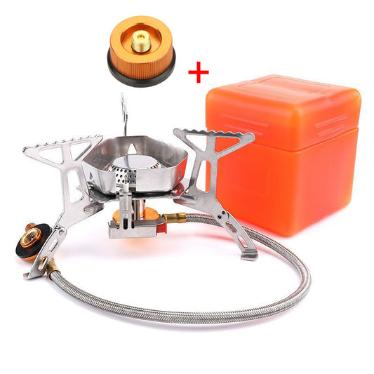 Portable Windproof Camping Gas Stove with Electronic Lighter & Adapter eprolo