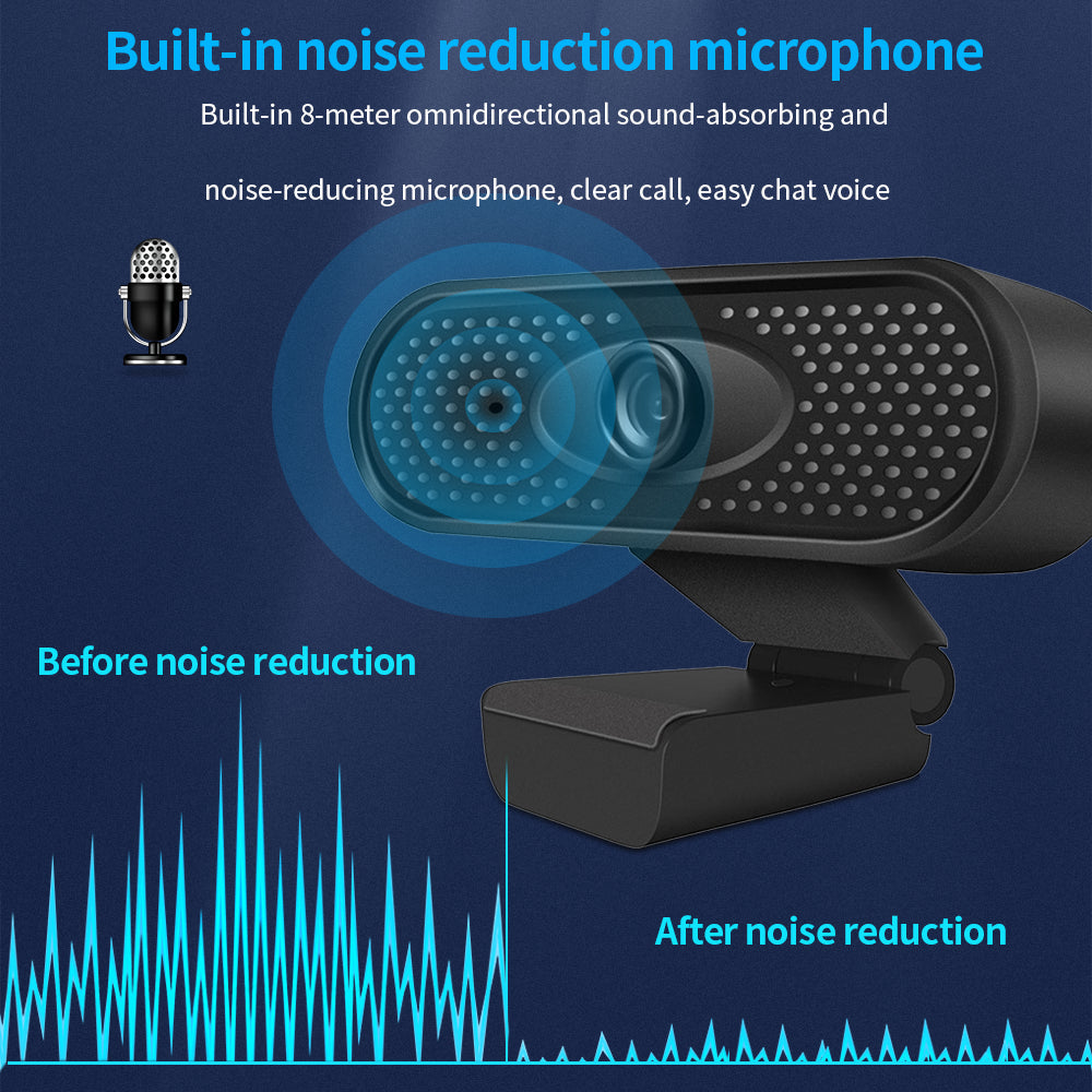 Flexible USB Webcam HD 1080P with Microphone, PC Web Camera for Computer, Plug & Play, Wide Angle eprolo