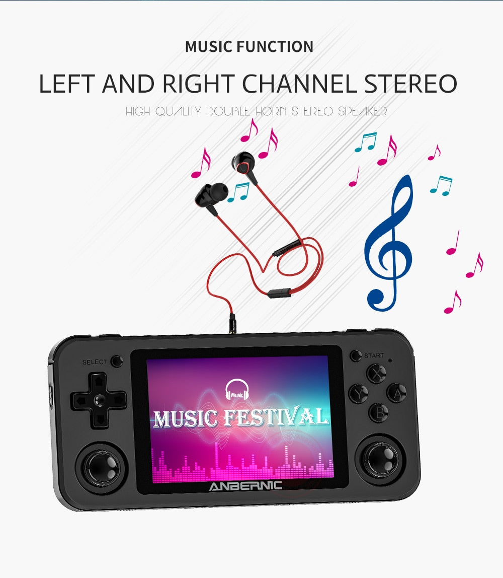 ANBERNIC RG351P Retro Game Console - 64GB Preloaded, 3.5" IPS Screen, Portable Handheld eprolo