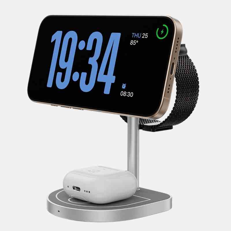 KUXIU X85 3-in-1 Magnetic Wireless Charger for Phone, Watch & Headphones - Fast Charging eprolo