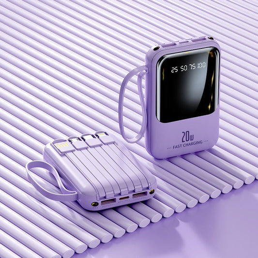 Mini 20000mAh Power Bank Portable 20W Fast Charging w/ Built-in Cables eprolo