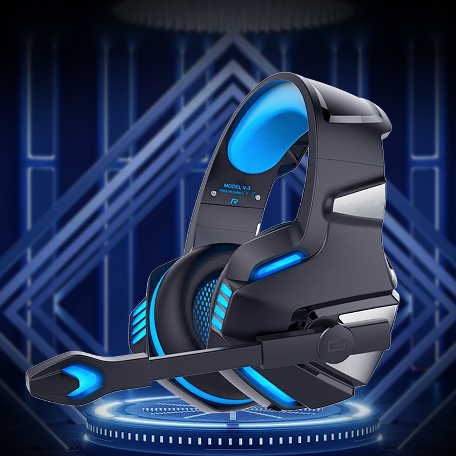 V3 Wired Gaming Headset with RGB Lights, Noise-Cancelling Mic, USB/3.5mm eprolo