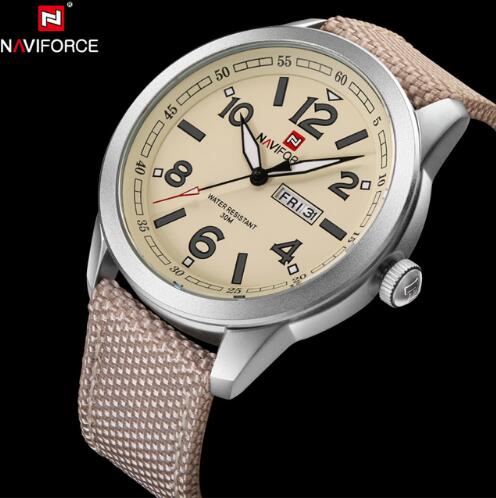 NAVIFORCE NF9101 Military Sport Watch with Date Display Nylon Strap