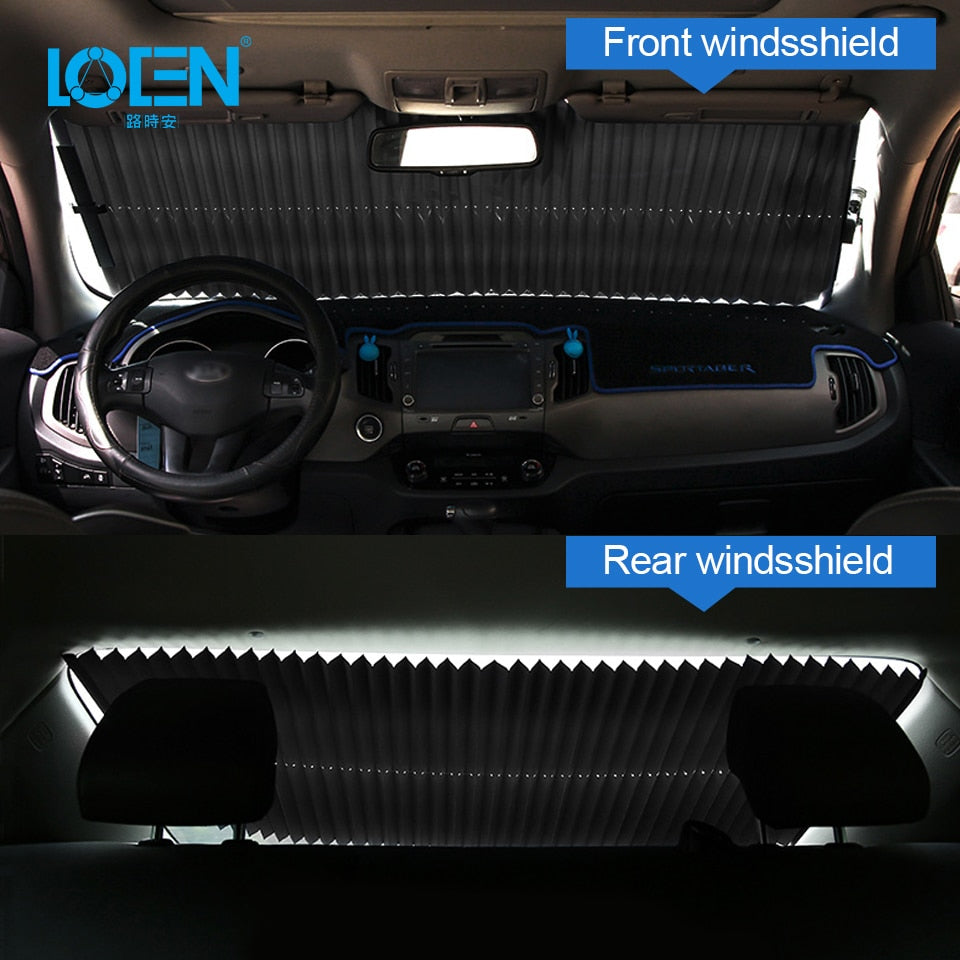 46-80CM Auto Retractable Car Sunshade, UV Protection, Heat Insulation, Easy Installation eprolo