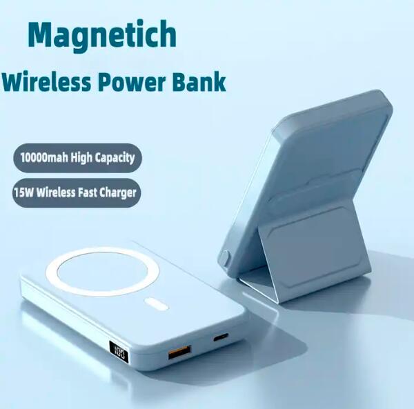 A27-1 10000mAh Magnetic Wireless Power Bank 22.5W Fast-Charger & Stand - Lumic Deals